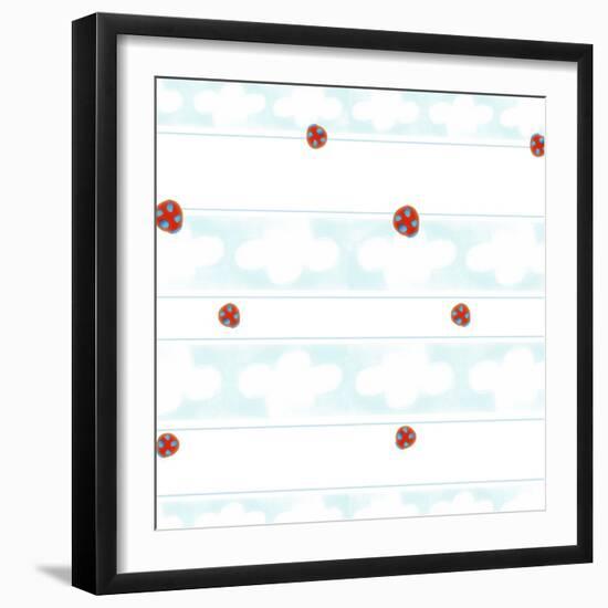 Lady Bugs and Clouds-null-Framed Giclee Print