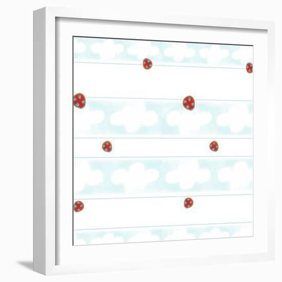 Lady Bugs and Clouds-null-Framed Giclee Print