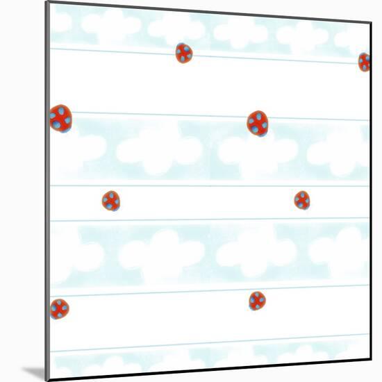 Lady Bugs and Clouds-null-Mounted Giclee Print