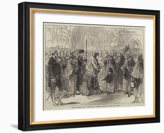 Lady Burdett-Coutts Delivering Columbia Market to the Lord Mayor-Charles Robinson-Framed Giclee Print