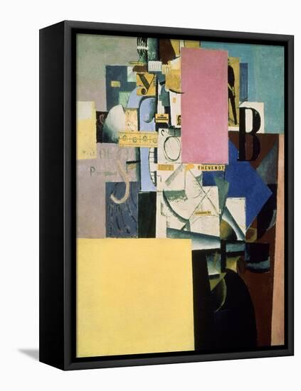 Lady by the Poster, c.1914-Kasimir Malevich-Framed Premier Image Canvas