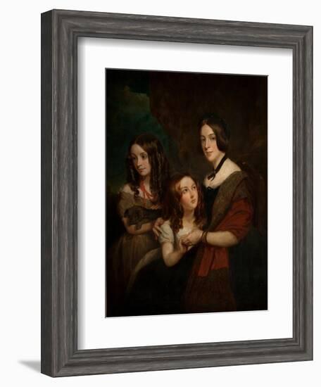 Lady Caroline Towneley with Two of Her Daughters, Caroline and Emily (Copy after Francis Grant),…-George Frederick Clarke-Framed Giclee Print