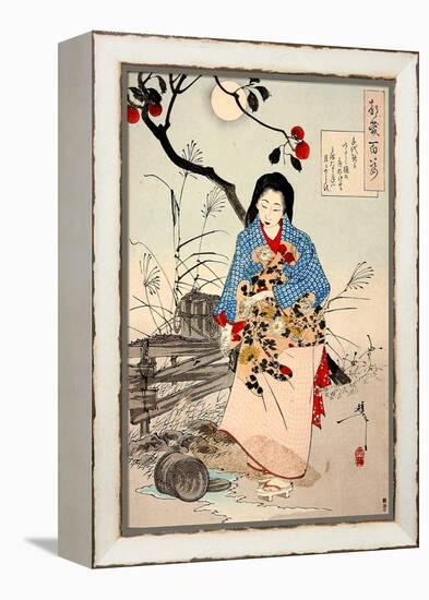 Lady Chiyo, One Hundred Aspects of the Moon-Yoshitoshi Tsukioka-Framed Premier Image Canvas