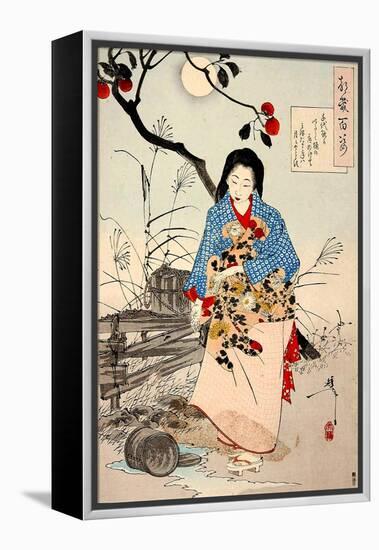 Lady Chiyo, One Hundred Aspects of the Moon-Yoshitoshi Tsukioka-Framed Premier Image Canvas