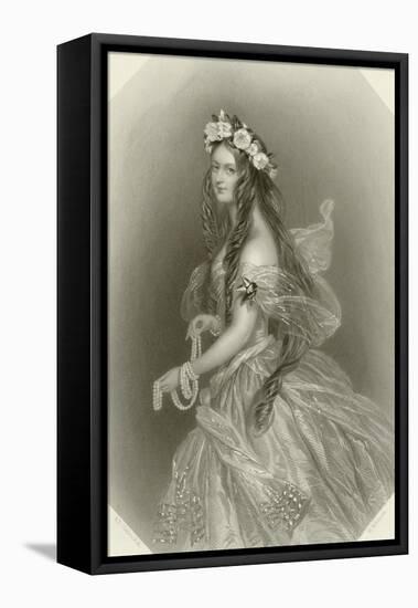 Lady Clementina Villiers-Alfred-edward Chalon-Framed Premier Image Canvas