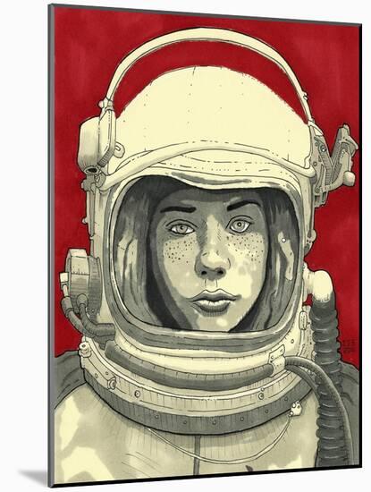 Lady Cosmonaut-Craig Snodgrass-Mounted Giclee Print