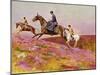 Lady Currie with Her Sons Bill and Hamish Hunting on Exmoor-Cecil Aldin-Mounted Giclee Print