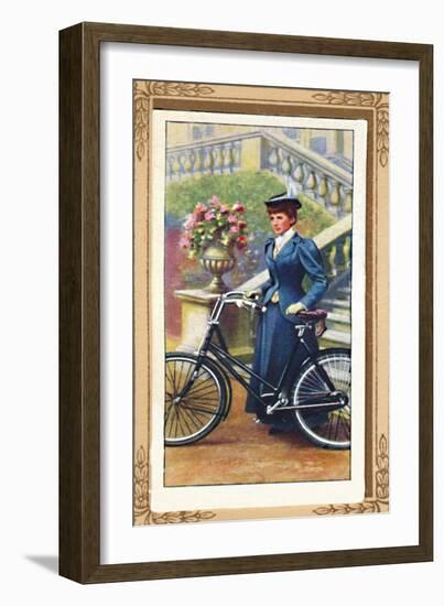 'Lady Cyclist, 1896', 1939-Unknown-Framed Giclee Print