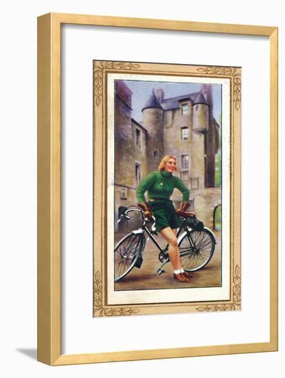 'Lady Cyclist, 1939', 1939-Unknown-Framed Giclee Print