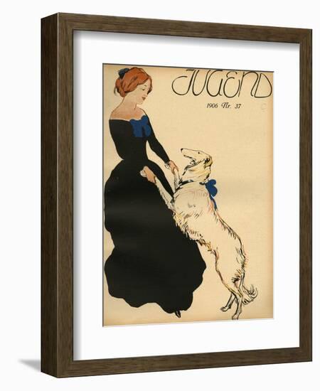 Lady Dance with Dog-null-Framed Photographic Print