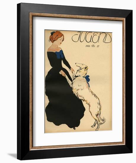 Lady Dance with Dog-null-Framed Photographic Print