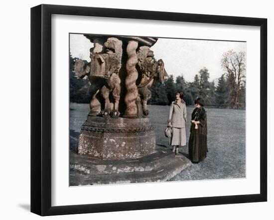 Lady Elizabeth Bowes-Lyon and the Countess of Strathmore, Glamis Castle, Scotland, 1923-null-Framed Giclee Print