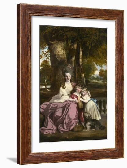 Lady Elizabeth Delme and Her Children, 1777-79-Sir Joshua Reynolds-Framed Giclee Print