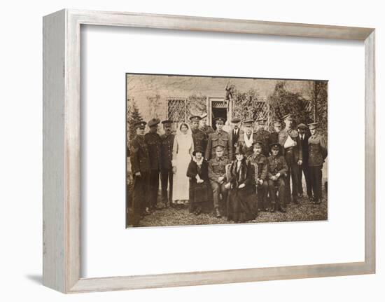 'Lady Elizabeth with Countess of Strathmore and convalescent wounded soldiers', 1916-Unknown-Framed Photographic Print