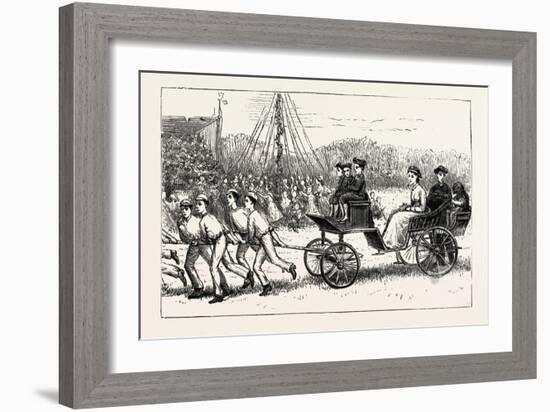 Lady Ellesmere in Her Carriage and Eight-null-Framed Giclee Print