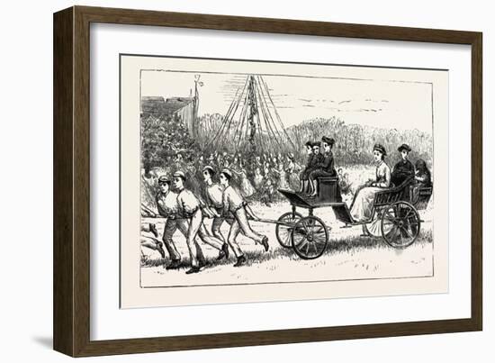 Lady Ellesmere in Her Carriage and Eight-null-Framed Giclee Print