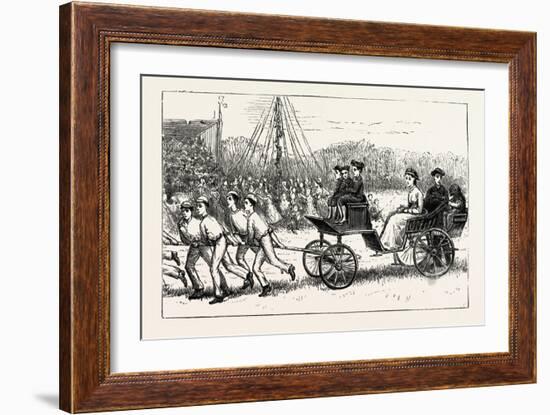 Lady Ellesmere in Her Carriage and Eight-null-Framed Giclee Print