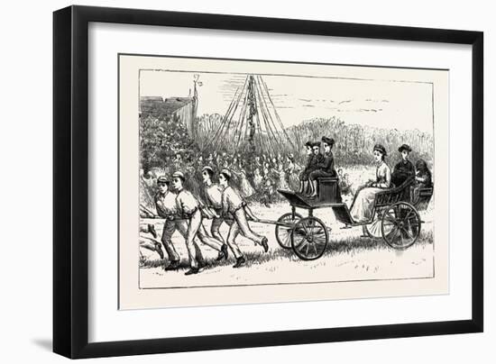 Lady Ellesmere in Her Carriage and Eight-null-Framed Giclee Print