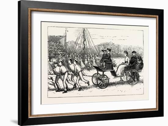 Lady Ellesmere in Her Carriage and Eight-null-Framed Giclee Print