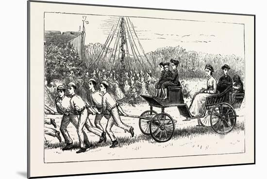 Lady Ellesmere in Her Carriage and Eight-null-Mounted Giclee Print