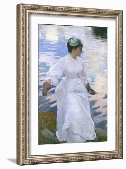 Lady Fishing - Mrs Ormond-John Singer Sargent-Framed Giclee Print