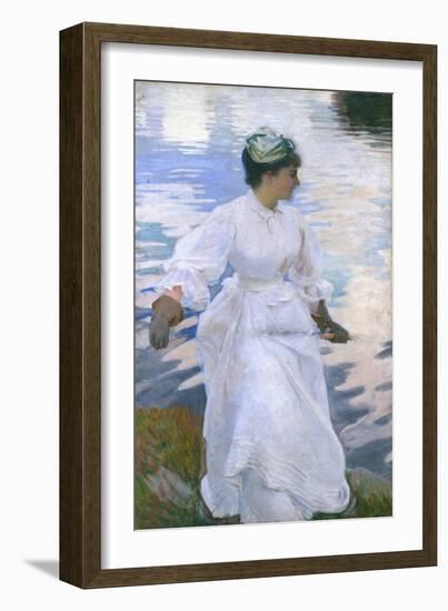 Lady Fishing - Mrs Ormond-John Singer Sargent-Framed Giclee Print