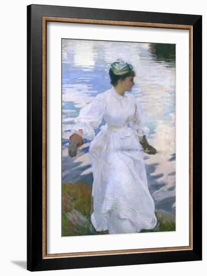 Lady Fishing - Mrs Ormond-John Singer Sargent-Framed Giclee Print