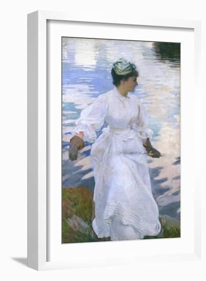 Lady Fishing - Mrs Ormond-John Singer Sargent-Framed Giclee Print