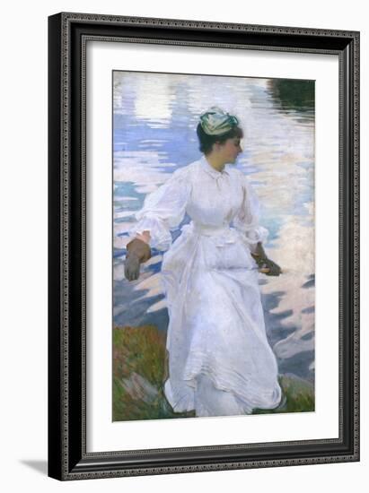 Lady Fishing - Mrs Ormond-John Singer Sargent-Framed Giclee Print