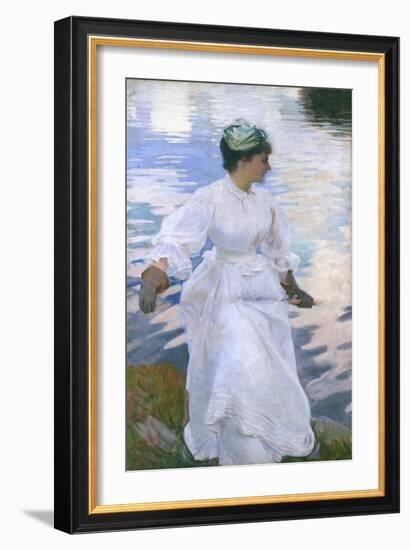 Lady Fishing - Mrs Ormond-John Singer Sargent-Framed Giclee Print
