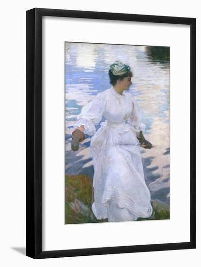 Lady Fishing - Mrs Ormond-John Singer Sargent-Framed Giclee Print