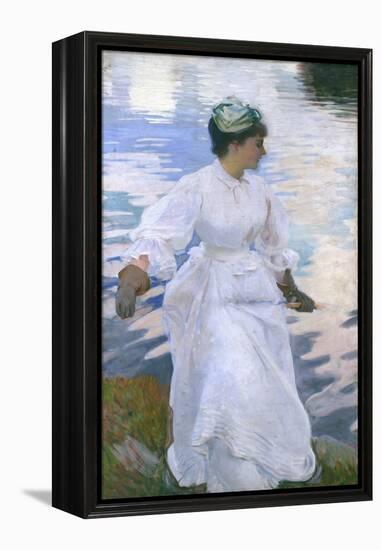 Lady Fishing - Mrs Ormond-John Singer Sargent-Framed Premier Image Canvas