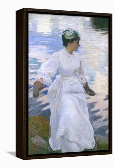 Lady Fishing - Mrs Ormond-John Singer Sargent-Framed Premier Image Canvas