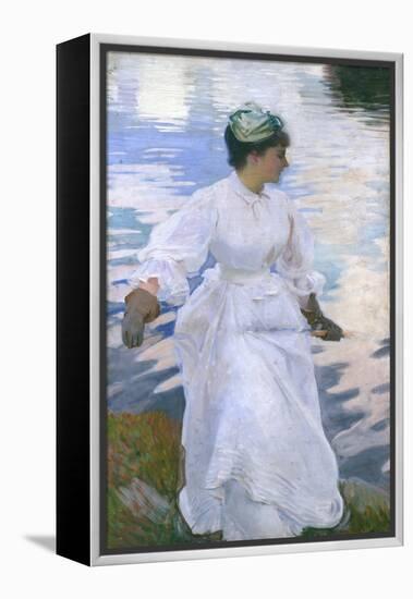 Lady Fishing - Mrs Ormond-John Singer Sargent-Framed Premier Image Canvas