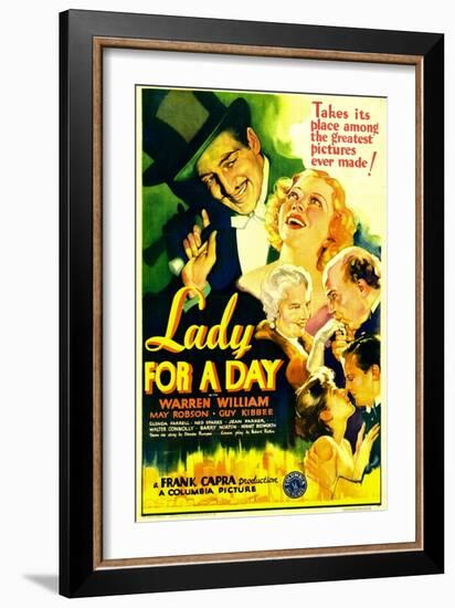 Lady for a Day, Warren William, May Robson, Guy Kibbee, 1933-null-Framed Art Print