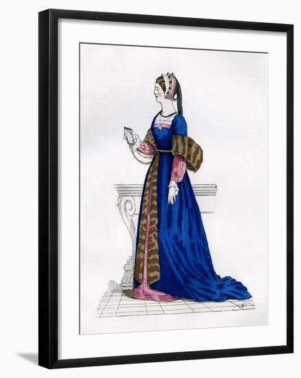 Lady from the Court of Francis I of France, 16th Century (1882-188)-null-Framed Giclee Print