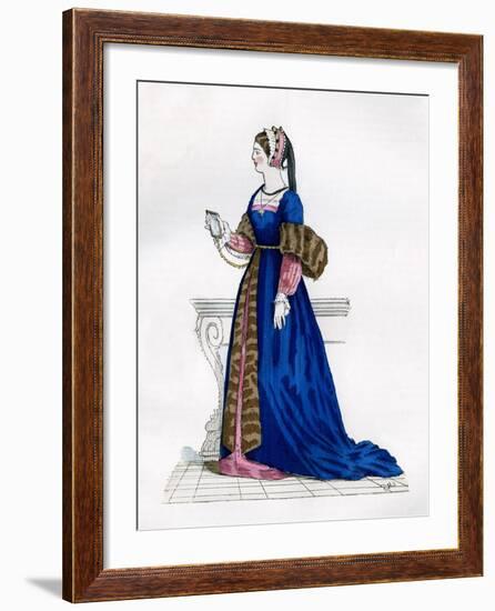 Lady from the Court of Francis I of France, 16th Century (1882-188)-null-Framed Giclee Print