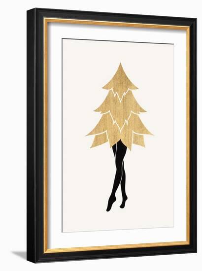 Lady Gaga at Christmas (Vers.1)-Kubistika-Framed Giclee Print