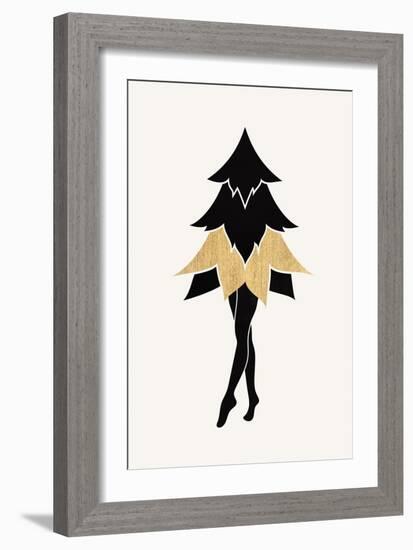 Lady Gaga at Christmas (Vers.2)-Kubistika-Framed Giclee Print