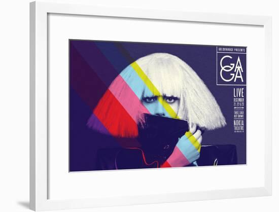 Lady Gaga - Stripes-Kii Arens-Framed Art Print