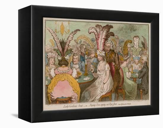 Lady Godina's Rout, Or, Peeping-Tom Spying Out Pope-Joan-James Gillray-Framed Premier Image Canvas