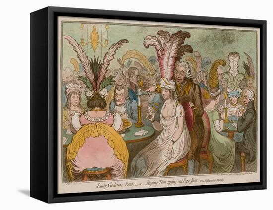 Lady Godina's Rout, Or, Peeping-Tom Spying Out Pope-Joan-James Gillray-Framed Premier Image Canvas