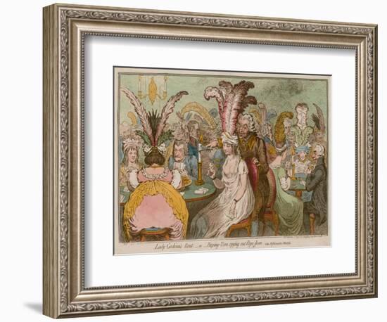 Lady Godina's Rout, Or, Peeping-Tom Spying Out Pope-Joan-James Gillray-Framed Giclee Print