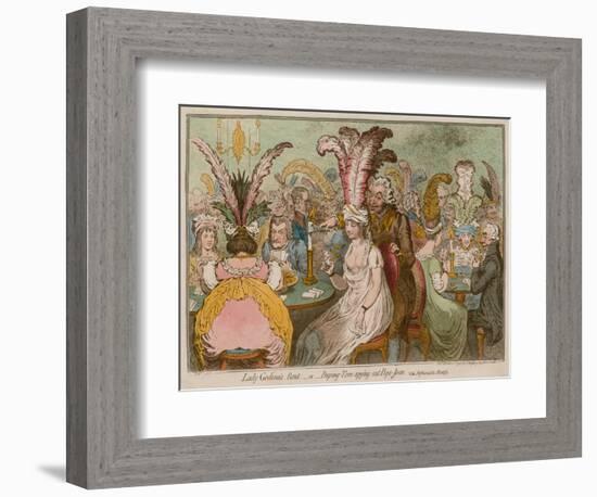 Lady Godina's Rout, Or, Peeping-Tom Spying Out Pope-Joan-James Gillray-Framed Giclee Print