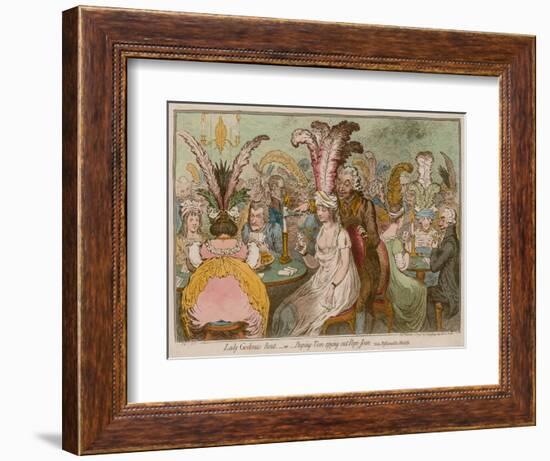 Lady Godina's Rout, Or, Peeping-Tom Spying Out Pope-Joan-James Gillray-Framed Giclee Print