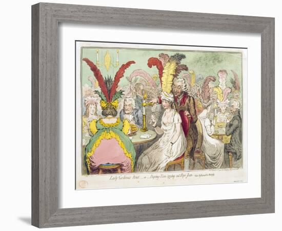 Lady Godiva's Rout or Peeping Tom Spying Out Pope Joan, England, 19th Century-James Gillray-Framed Giclee Print