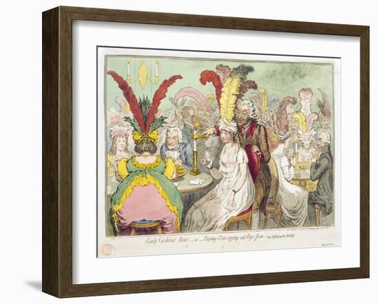 Lady Godiva's Rout or Peeping Tom Spying Out Pope Joan, England, 19th Century-James Gillray-Framed Giclee Print