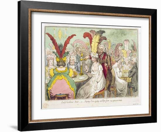 Lady Godiva's Rout or Peeping Tom Spying Out Pope Joan, England, 19th Century-James Gillray-Framed Giclee Print