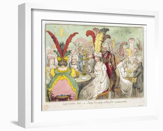 Lady Godiva's Rout or Peeping Tom Spying Out Pope Joan, England, 19th Century-James Gillray-Framed Giclee Print