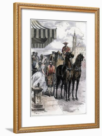 Lady Going Out During 'The London Season, 1856-Edmund Morin-Framed Giclee Print